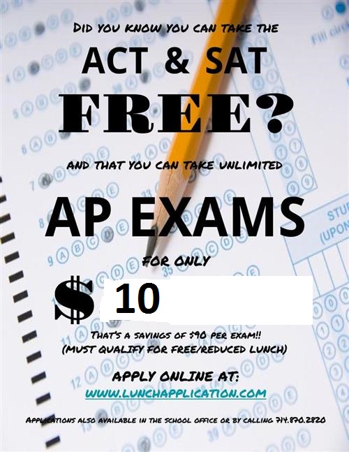 counseling ap psat sat act a p flyer
